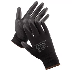 Cerva BUNTING BLACK EVO munkavédelmi kesztyű PU 7