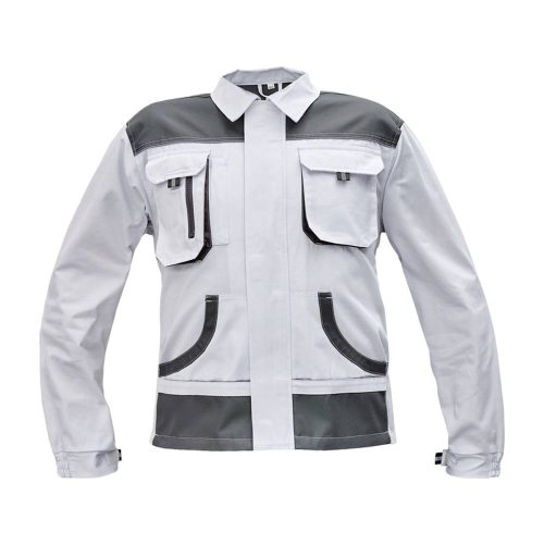 fridrich & fridrich carl munkavédelmi kabát be-01-002 fehér/szürke 50