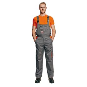   Australian Line DESMAN munkavédelmi mellesnadrág szürke/narancssárga 58