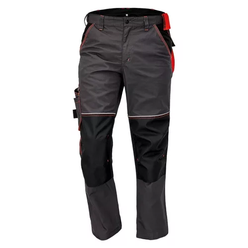 Cerva KNOXFIELD 275 láthatósági munkavédelmi nadrág szürke/piros 58