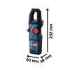 Bosch True RMS lakatfogós multiméter GMC 600-15, CAT III 600 V / CAT IV 300 V, MH 1 tartó