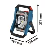 Bosch GLI18V-3000 akkus lámpa alapgép 18V, 3000lm (Extra 5Ah akku ajándékba)