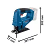 Bosch GST 183-LI Akkus szúrófűrész szett 1 x 4 Ah akku + töltő kofferben