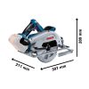 Bosch GKS 18V-68 Akkus Kézi körfűrész (akku és töltő nélkül) L-boxx-ban