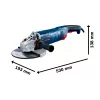 Bosch sarokcsiszoló GWS 24-180 JZ 2400W, 180mm