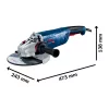 Bosch sarokcsiszoló GWS 24-230 P 2400W, 230mm