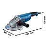 Bosch GWS 27-180 J elektromos sarokcsiszoló 180 mm 2700 W kartondobozban