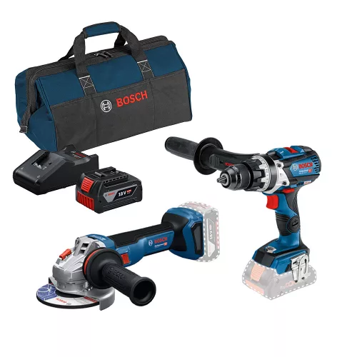 Bosch akkus gépszett GSB 18V-110 C + GWS 18V-11 S + 1x 5ah akku táskában