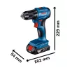 Bosch akkus fúrócsavarozó 18V GSR 185-LI 2x2,0Ah