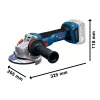 Bosch GWS 18V-11 S Akkus Sarokcsiszoló (akku és töltő nélkül) kartondobozban