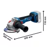 Bosch GWS 18V-11 S Akkus Sarokcsiszoló  (2x5,0 Ah akkuval; GAL 1880 töltővel) L-Boxx-ban