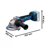 Bosch GWS 18V-11 Akkus Sarokcsiszoló (akku és töltő nélkül; csiszolótárcsával 125mm)
