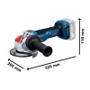 Bosch GWX 18V-11 S  Akkus sarokcsiszoló X-LOCK (akku és töltő nélkül) L-Boxx-ban