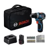 Bosch GSR 12V-32  Akkus fúrócsavarozó  (2x2.0Ah, GAL 12V-20, 24db-os tartozékszettel) hordtáskába