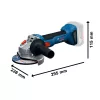 Bosch GWS 18V-8 Akkus Sarokcsiszoló (2x4,0 Ah ; GAL 1840 ; csiszolótárcsa 125mm) L-Boxx