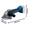 Bosch GWS 18V-8 Akkus Sarokcsiszoló (akku és töltő nélkül; csiszolótárcsa 115mm) kartondobozban