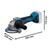 Bosch GWS 18V-8 Akkus Sarokcsiszoló (2x4,0 Ah ; GAL 1840 ; csiszolótárcsa 125mm) kofferben