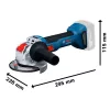 Bosch GWX 18V-8 Akkus sarokcsiszoló X-LOCK (2x4,0Ah akkuval; GAL 1840 töltővel) L-Boxx-ban