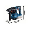 Bosch GBH 185-LI Akkus fúrókalapács SDS plus rendszerrel (szett 1x4Ah akkuval + GAL 18V-40)