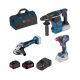 Bosch akkus gépszett GBH 18V-26 + GDX 18V-200 C + GWS 18V-10 18V 1x5,0Ah +1x8,0Ah