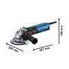 Bosch sarokcsiszoló GWS 14-125 + GDE 115/1 porelszívó adapter