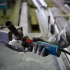 Bosch sarokcsiszoló GWS 14-125 + GDE 115/1 porelszívó adapter