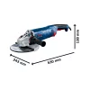 Bosch sarokcsiszoló GWS24-230 JZ + GDE230 FCS porelszívó adapter