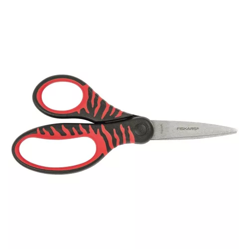 Fiskars gyermekolló, 15 cm, fekete és piros, Softgrip (1027423)
