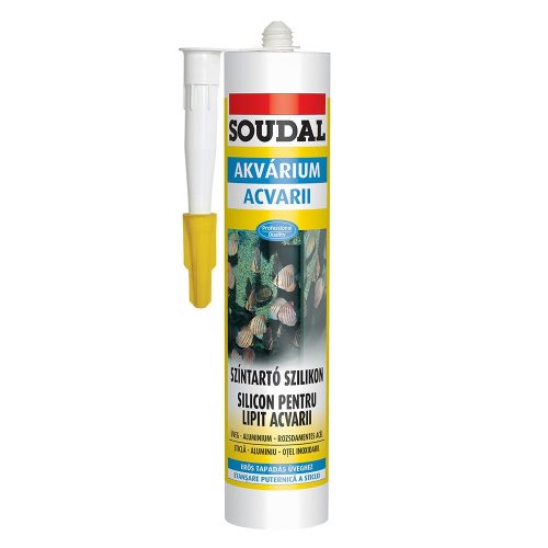 Soudal akvárium szilikon édes és sós vízhez, fekete 310ml