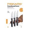 Fiskars Functional Form Steak késkészlet, fekete, 3db-os (1014280)