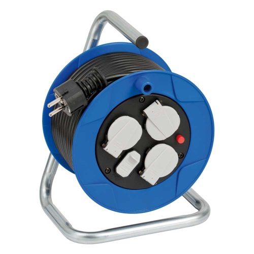 Brennenstuhl  Garant Compact 180 kábeldob, 3 védőcsatlakozó aljzat, 2 USB töltő 15 m IP20 fekete