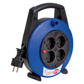   Brennenstuhl Vario Line kábeldoboz 4 dugalj, fekete/kék, 5m
