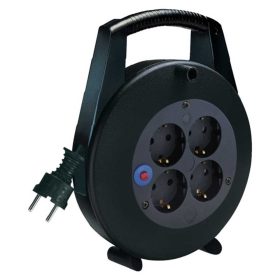 Brennenstuhl Vario Line kábeldoboz 4 dugalj, fekete, 10m