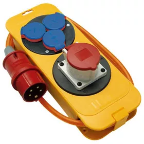   Brennenstuhl elosztó 4 dugalj, (400V/16A, 230V/16A) narancssárga, 2m, IP44