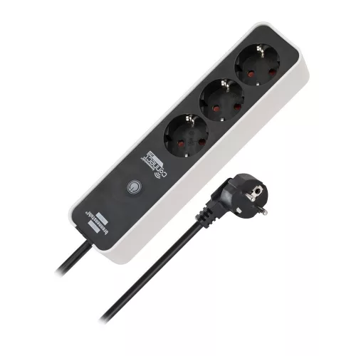 Brennenstuhl Connect Ecolor WIFI konnektor 3 dugalj, fekete/fehér, 1,5m, IP20