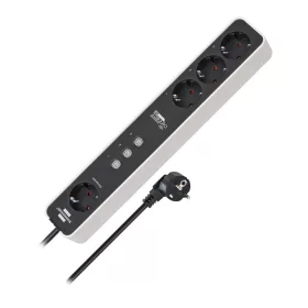   Brennenstuhl Connect Ecolor WIFI konnektor 4 dugalj, fekete/fehér, 1,5m