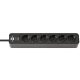 Brennenstuhl Ecolor elosztó 6 dugalj, fekete, 1,5m