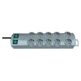   Brennenstuhl Primera-Line elosztó 10 dugalj, kapcsolóval, ezüst, 2m