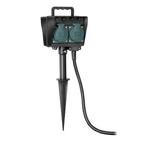   Brennenstuhl földbe szúrható kerti konnektor/kültéri konnektor, 4 dugalj, 10m, IP44