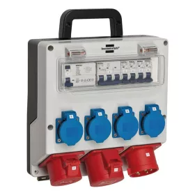   Brennenstuhl falra szerelehető elosztó, RCD személyvédelmi kapcsolóval, 4 dugalj, IP44