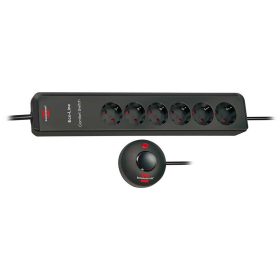 Brennenstuhl Eco-Line Comfort Switch, 6 dugalj, antracit, 2m