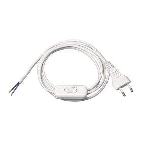   Brennenstuhl csatlakozókábel köztes kapcsolóval, fehér, 1,5m