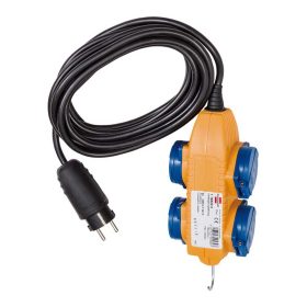   Brennenstuhl műanyag lengőhosszabbító, 4 dugalj, sárga, 5m, IP44