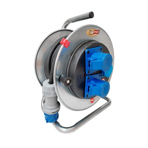 Brennenstuhl BAT SK kábeltekercs 290, 1x CEE 230V/16A, 2x védőcsatlakozó 230V/16A, 25m 3G2.5