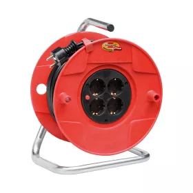   Brennenstuhl BAT kábeltekercs 260, 4x védőcsatlakozó 230V/16A, 20m H05VV-F 3G1,5 fekete, IP20