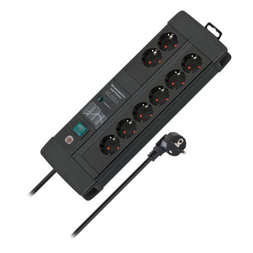 Brennenstuhl Premium-Line 60.000A túlfeszültség elleni védelem 8-utas Duo fekete 3m H05VV-F 3G1,5