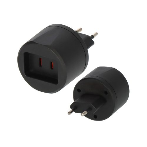 Brennenstuhl Travel Adapter USA => Euro 2,5A automata biztosítek