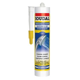   Soudal szaniter szilikon átlátszó 280ml - Ecetsavas/Fungicid