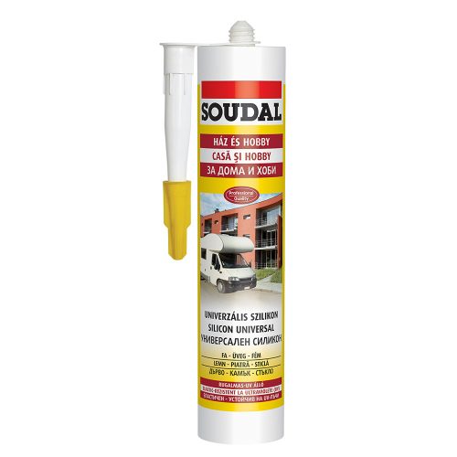 Soudal univerzális sziloplaszt, átlátszó, ecetsavas 280ml