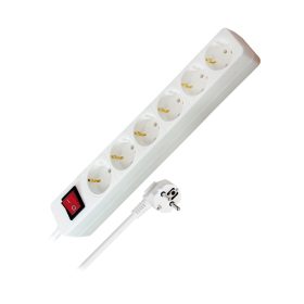   Brennenstuhl 6-os aljzat fehér, kapcsolóval 1,4 m H05VV-F 3G1.5 H05VV-F 3G1.5